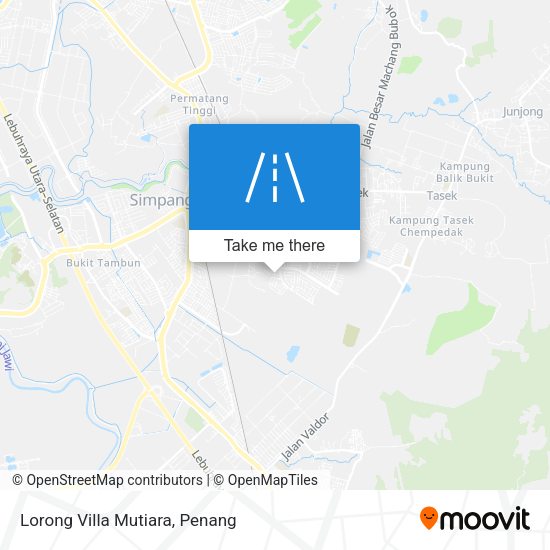 Peta Lorong Villa Mutiara