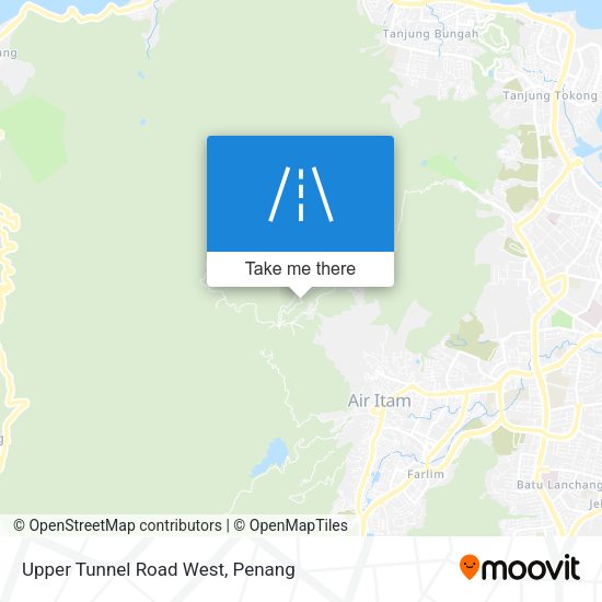 Upper Tunnel Road West map