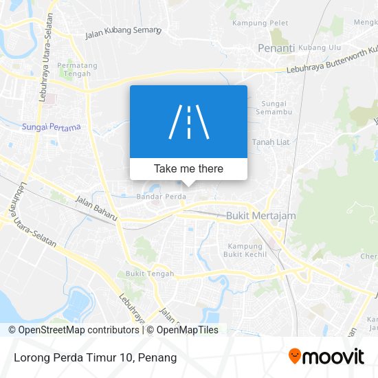 Peta Lorong Perda Timur 10