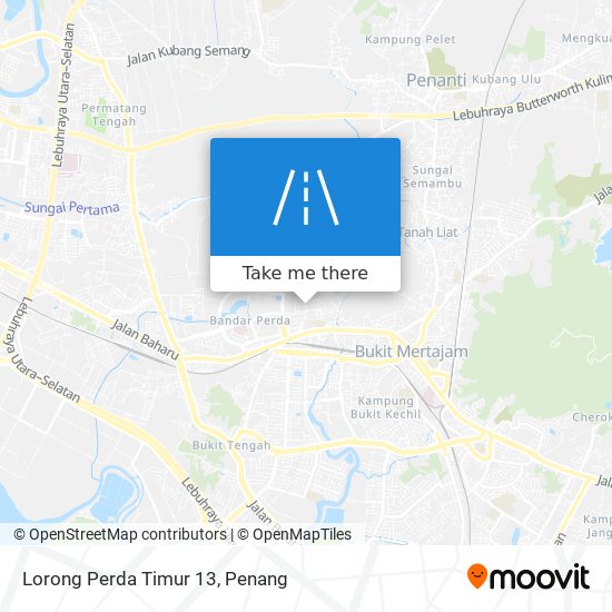 Peta Lorong Perda Timur 13