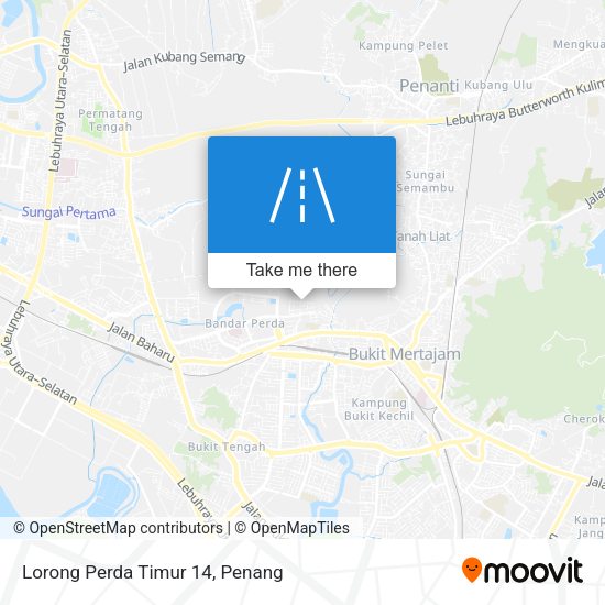 Peta Lorong Perda Timur 14