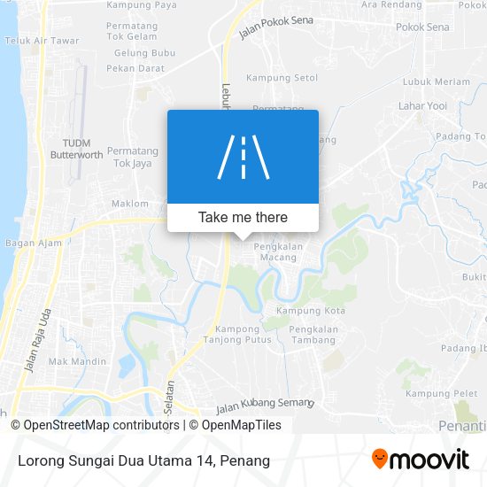 Peta Lorong Sungai Dua Utama 14