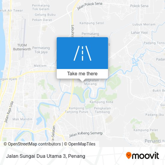 Jalan Sungai Dua Utama 3 map
