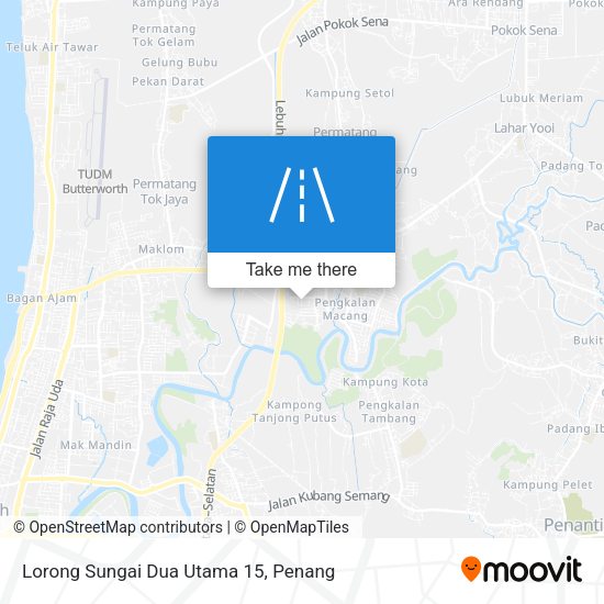 Peta Lorong Sungai Dua Utama 15