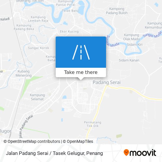 Peta Jalan Padang Serai / Tasek Gelugur