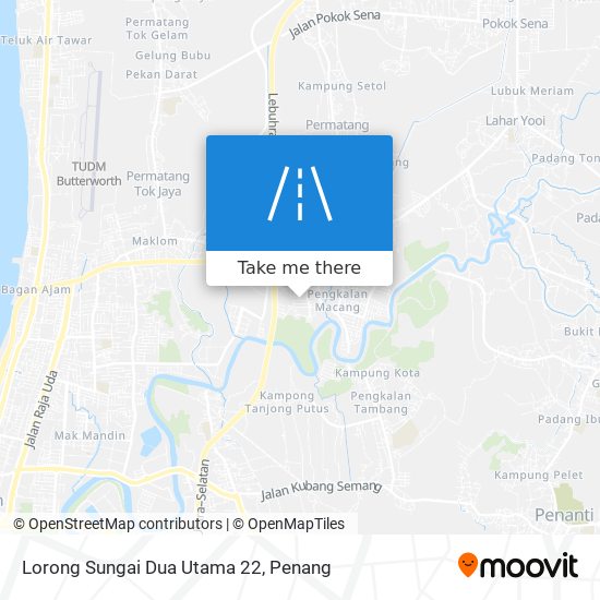 Peta Lorong Sungai Dua Utama 22