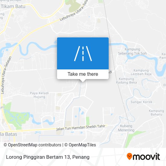 Peta Lorong Pinggiran Bertam 13