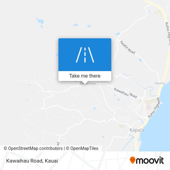 Kawaihau Road map