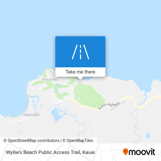Wyllie's Beach Public Access Trail map