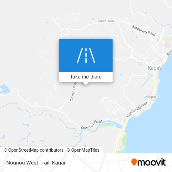 Mapa de Nounou West Trail