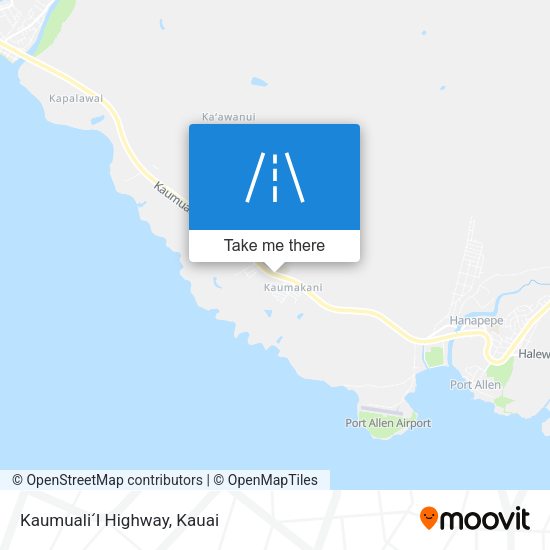 Mapa de KaumualiʻI Highway