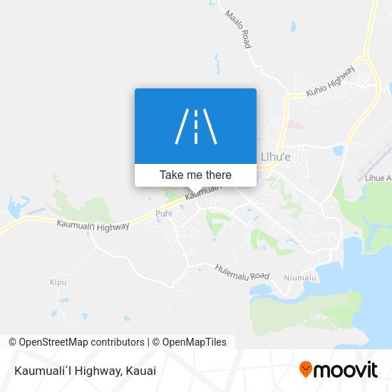 KaumualiʻI Highway map