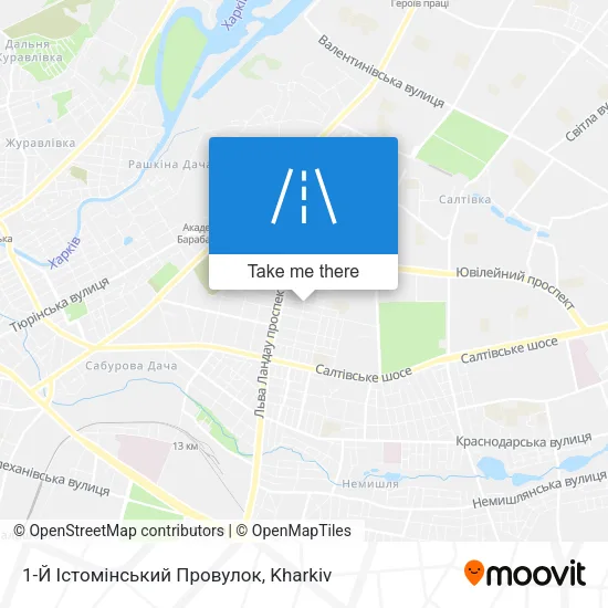 Карта 1-Й Істомінський Провулок