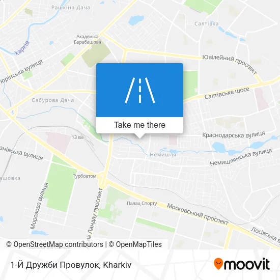 Карта 1-Й Дружби Провулок