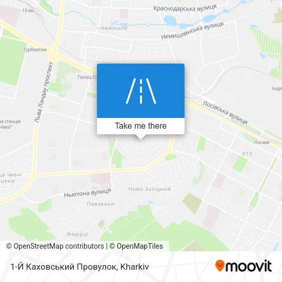 Карта 1-Й Каховський Провулок