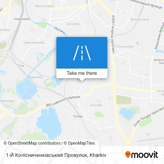 Карта 1-Й Колісниченківський Провулок