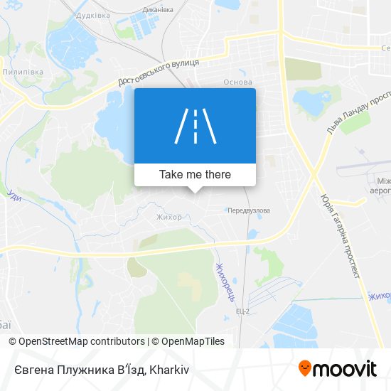 Євгена Плужника В’Їзд map