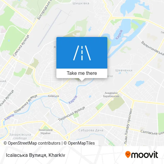 Карта Ісаївська Вулиця