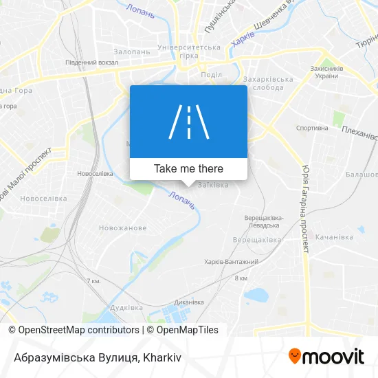 Карта Абразумівська Вулиця