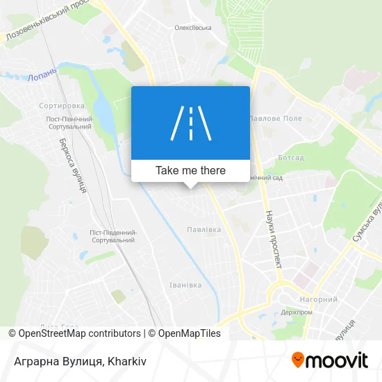 Карта Аграрна Вулиця