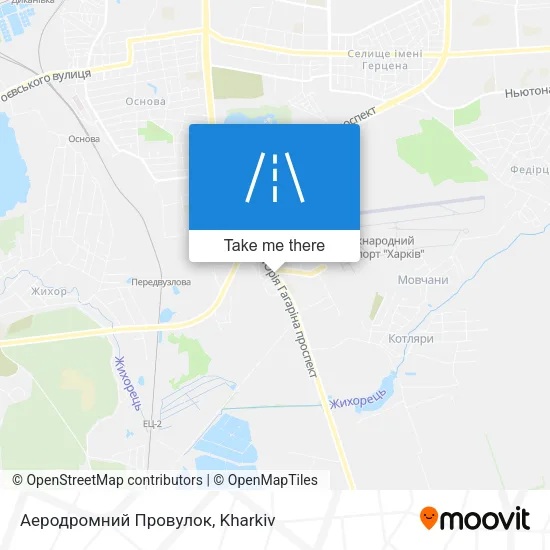 Карта Аеродромний Провулок