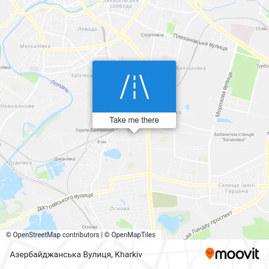 Карта Азербайджанська Вулиця