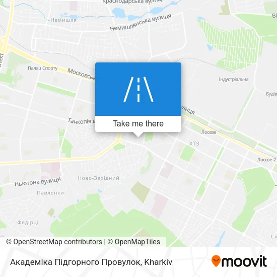 Карта Академіка Підгорного Провулок