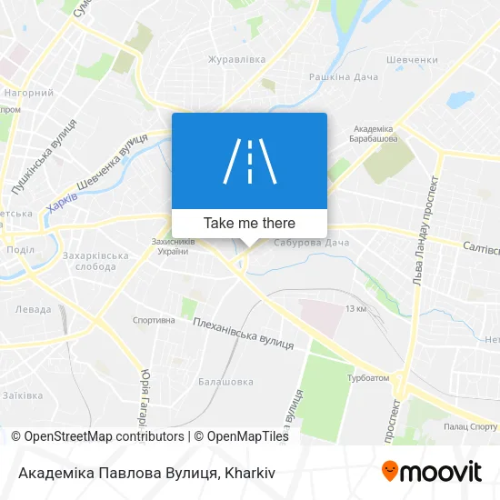 Карта Академіка Павлова Вулиця