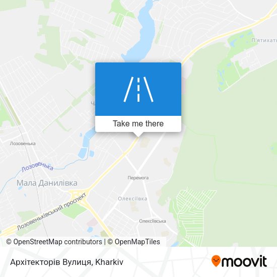 Архітекторів Вулиця map