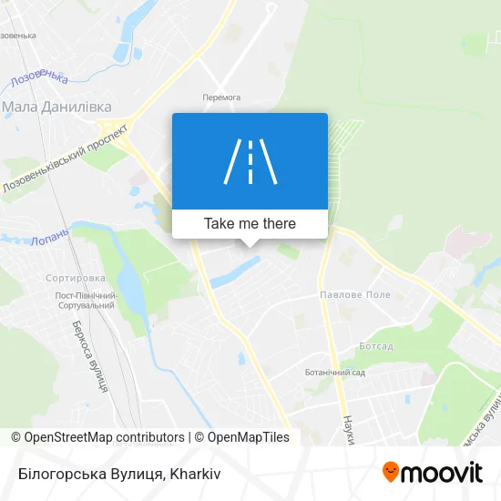 Карта Білогорська Вулиця