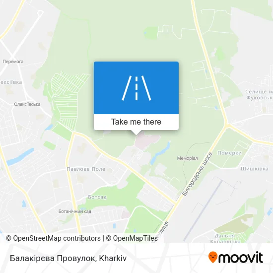 Карта Балакірєва Провулок