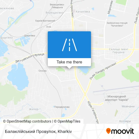 Карта Балаклійський Провулок