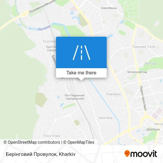 Карта Берінговий Провулок