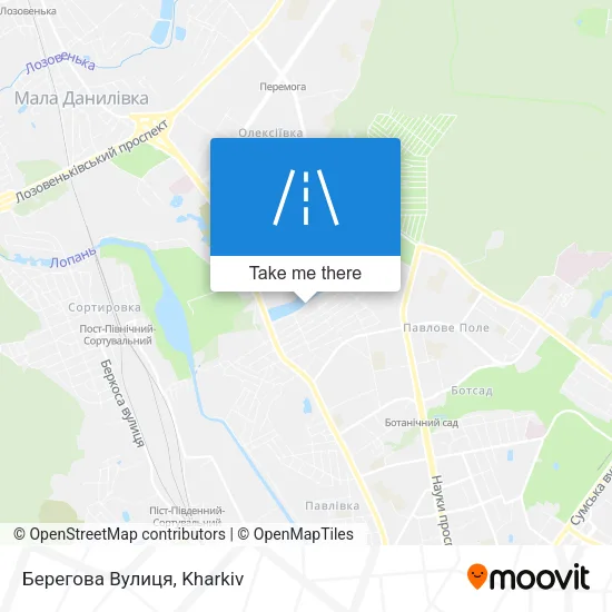 Карта Берегова Вулиця