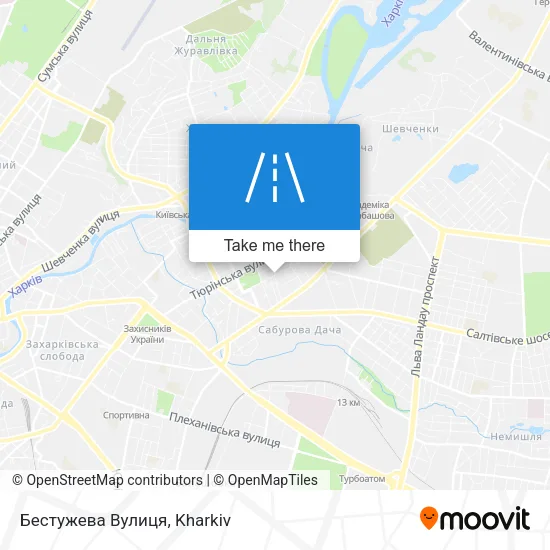 Карта Бестужева Вулиця