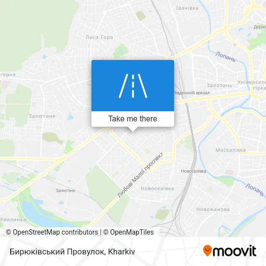 Карта Бирюківський Провулок
