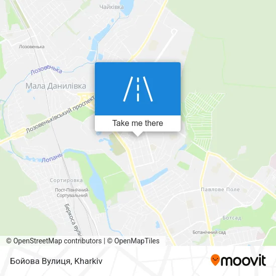 Карта Бойова Вулиця