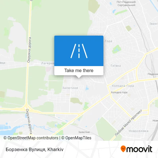 Карта Борзенка Вулиця