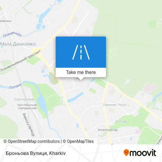 Карта Броньова Вулиця