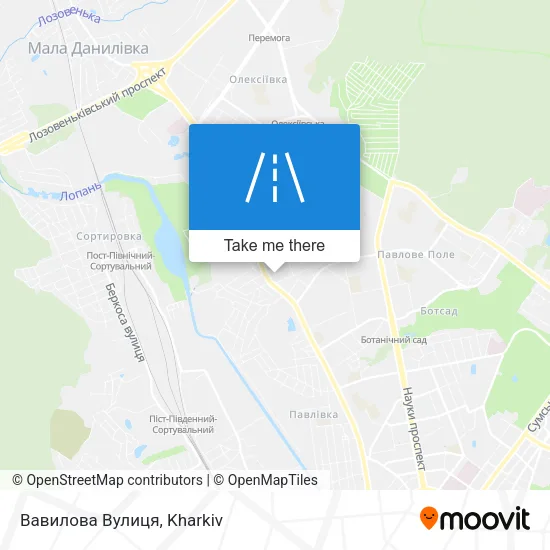 Карта Вавилова Вулиця