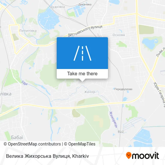 Карта Велика Жихорська Вулиця