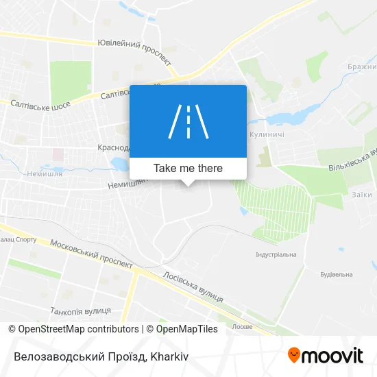 Карта Велозаводський Проїзд