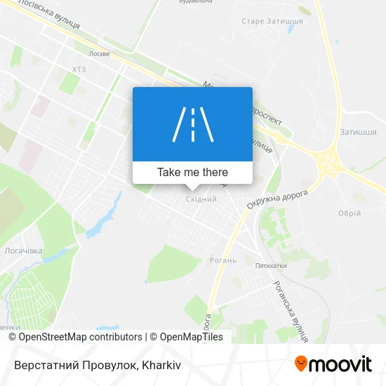 Карта Верстатний Провулок