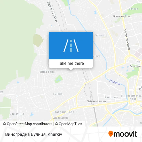 Карта Виноградна Вулиця