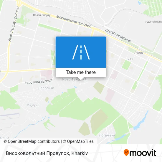Карта Високовольтний Провулок