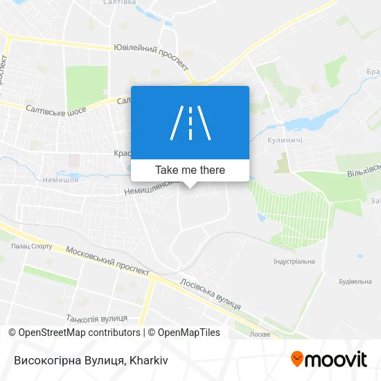 Карта Високогірна Вулиця