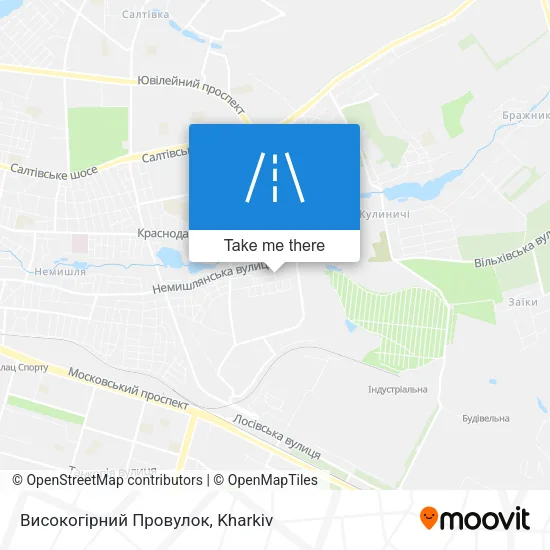 Карта Високогірний Провулок