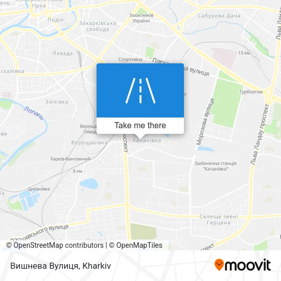 Карта Вишнева Вулиця