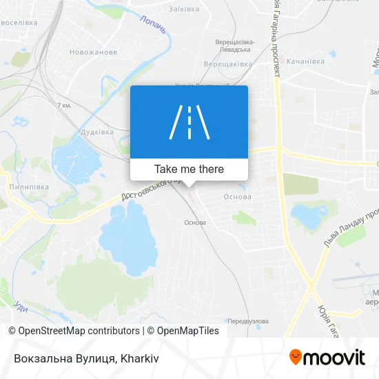 Карта Вокзальна Вулиця