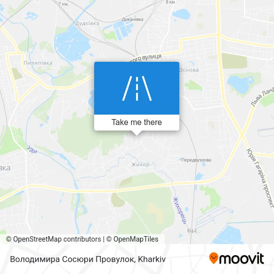 Карта Володимира Сосюри Провулок